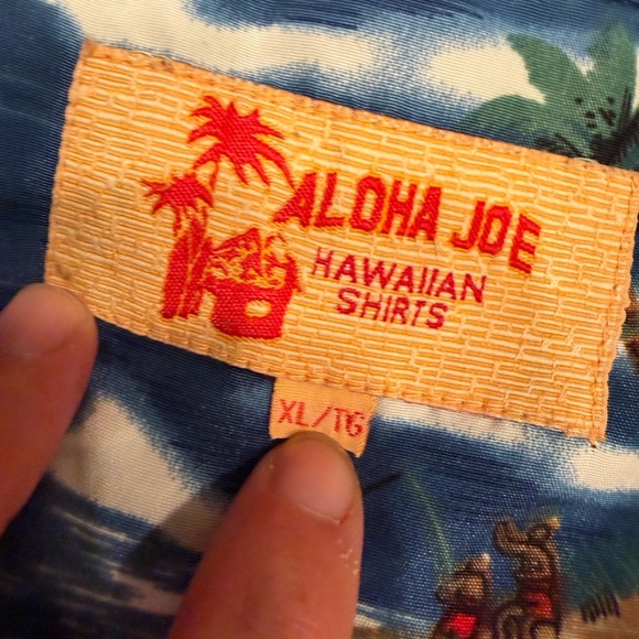 Vintage aloha Joe Hawaiian button down t shirt XL EUC - Picture 5 of 5
